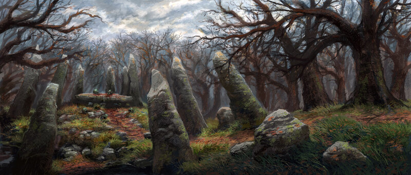 Stone Circle in Forest — Green