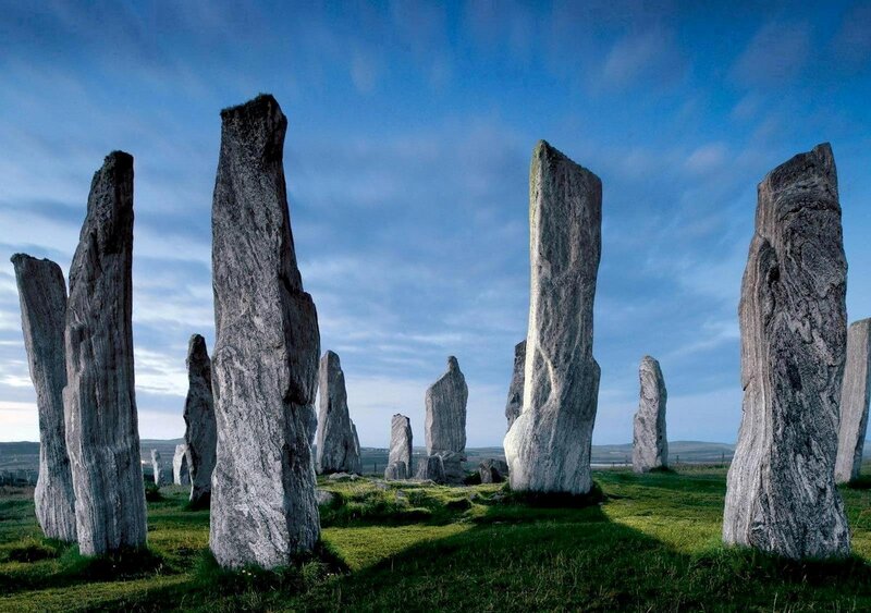 Stone Circle on Grassy Field