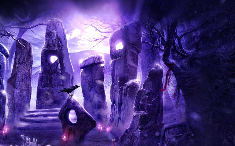 Stone Circle with Crow