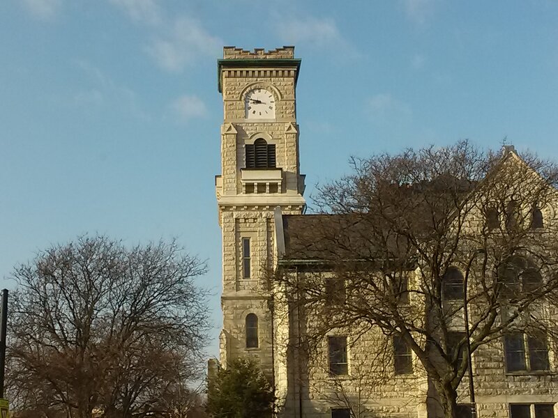 Stone Clock Tower — Blue