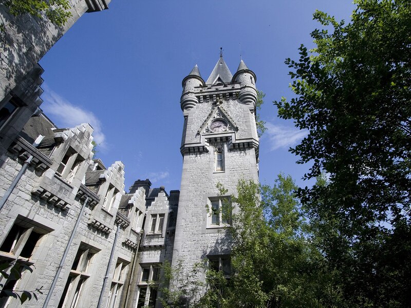 Stone Clock Tower — Gray, Serene