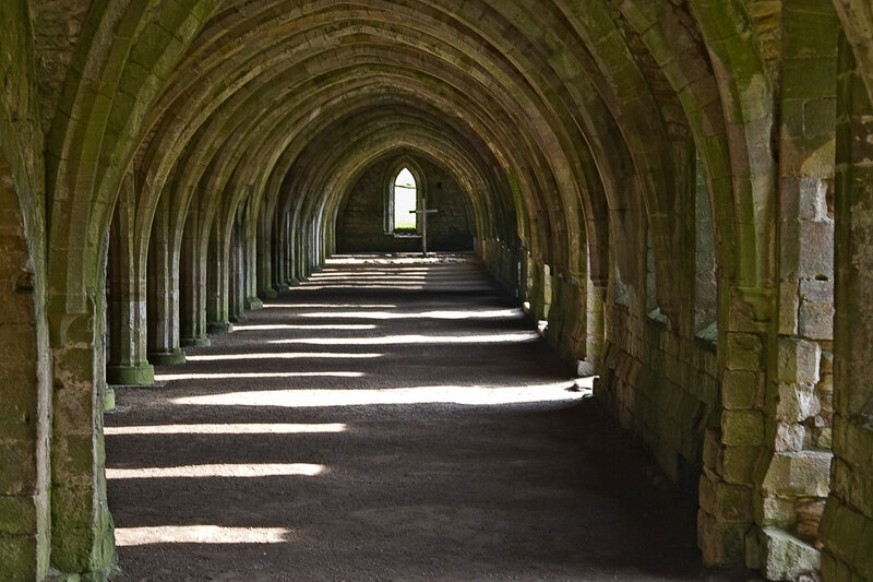 Stone Cloister Corridor — Green