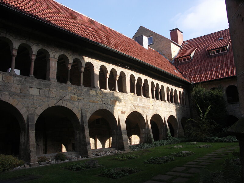 Stone Cloister Courtyard — Green
