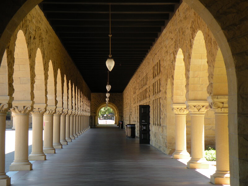 Stone Colonnade Hallway