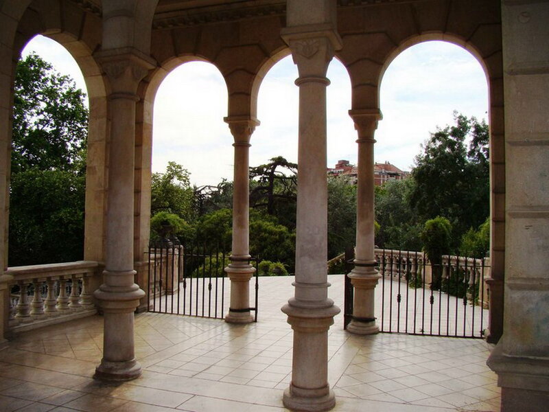 Stone Colonnade with Arches