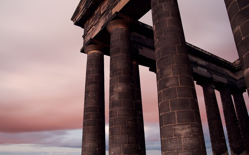 Stone Columns at Sunset