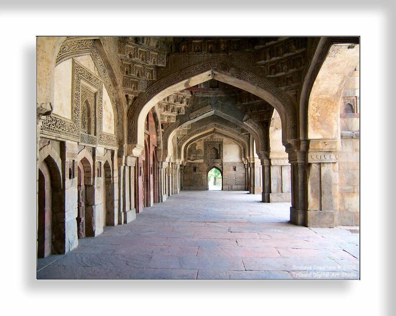 Stone Corridor with Arches — Beige