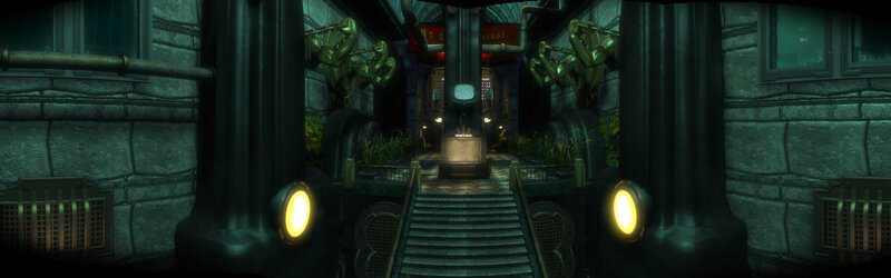 Stone Corridor with Stairs