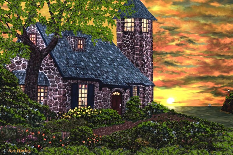 Stone Cottage by Sea — Green