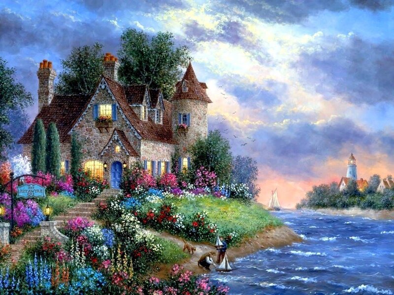 Stone Cottage by Water