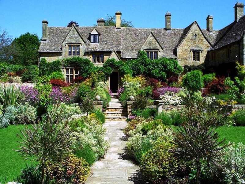 Stone Cottage Garden — Green, Serene, Afternoon