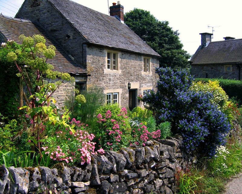 Stone cottage with garden