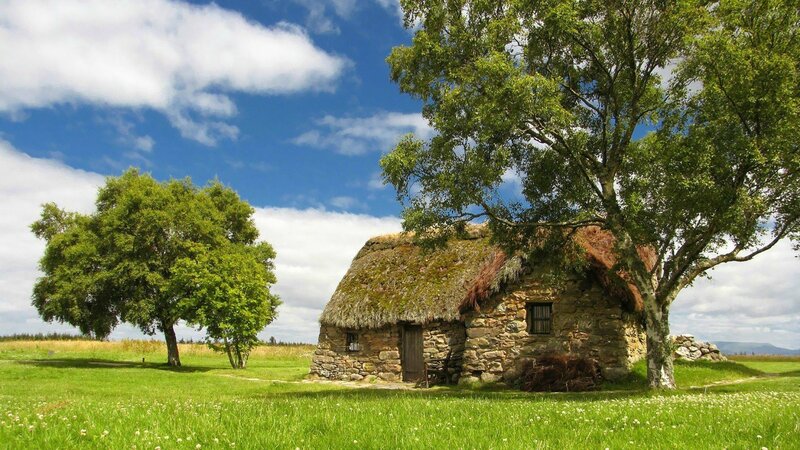 Stone Cottage with Thatched Roof
