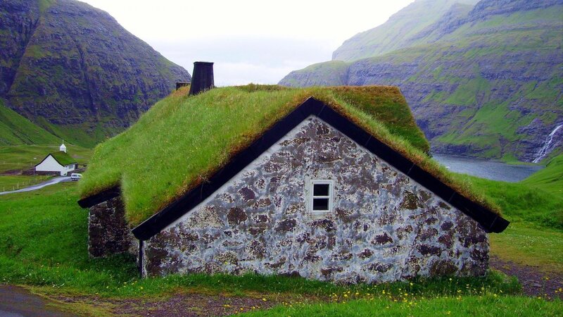 Stone Cottage with Turf Roof