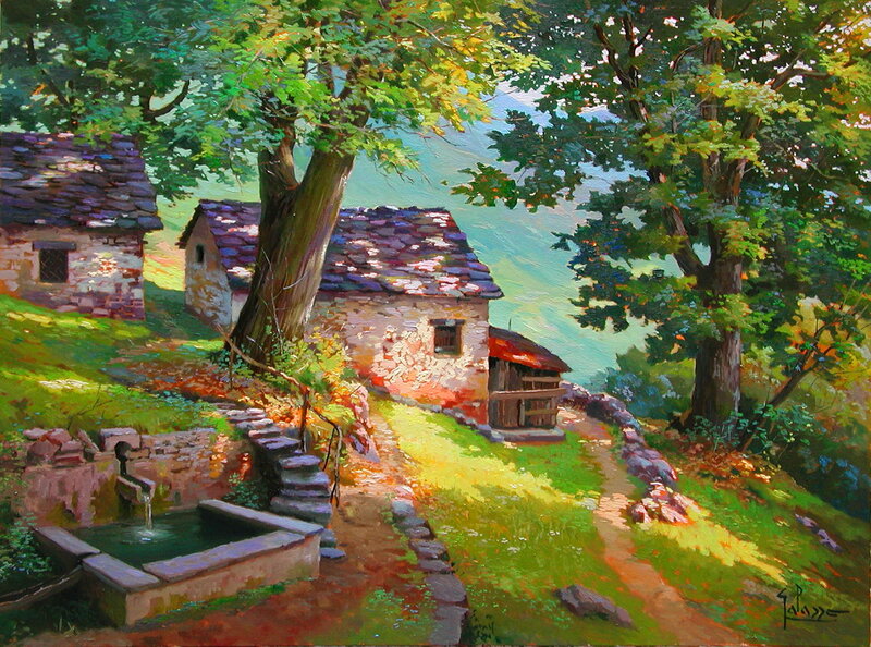 Stone Cottages in Forest