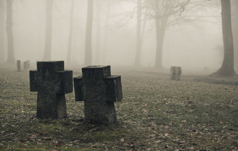 Stone Crosses in Fog