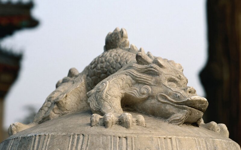 stone dragon sculpture
