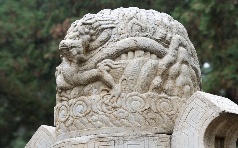 stone dragon sculpture