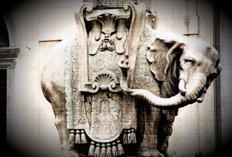 stone elephant sculpture