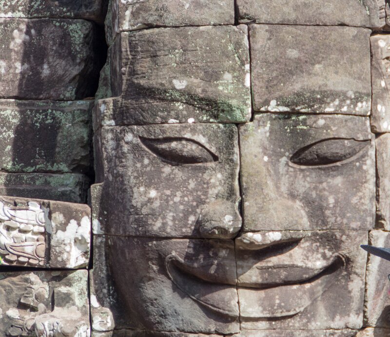 Stone Face Carving — Gray