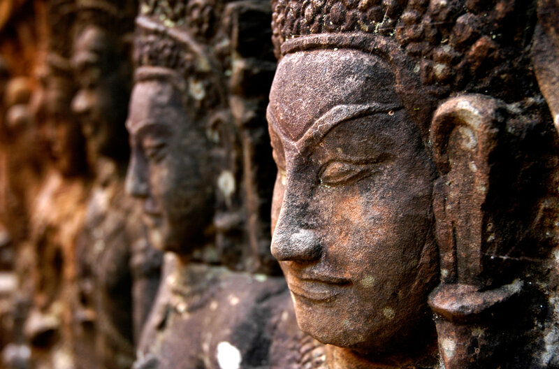 Stone faces at Angkor Wat
