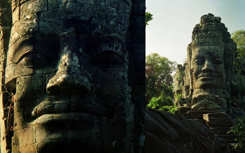 Stone Faces at Bayon Temple