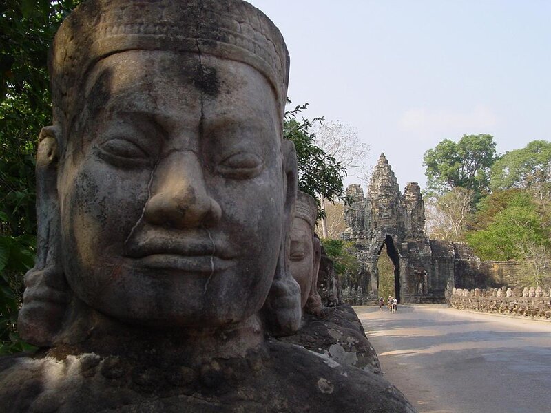 Stone Faces at Temple