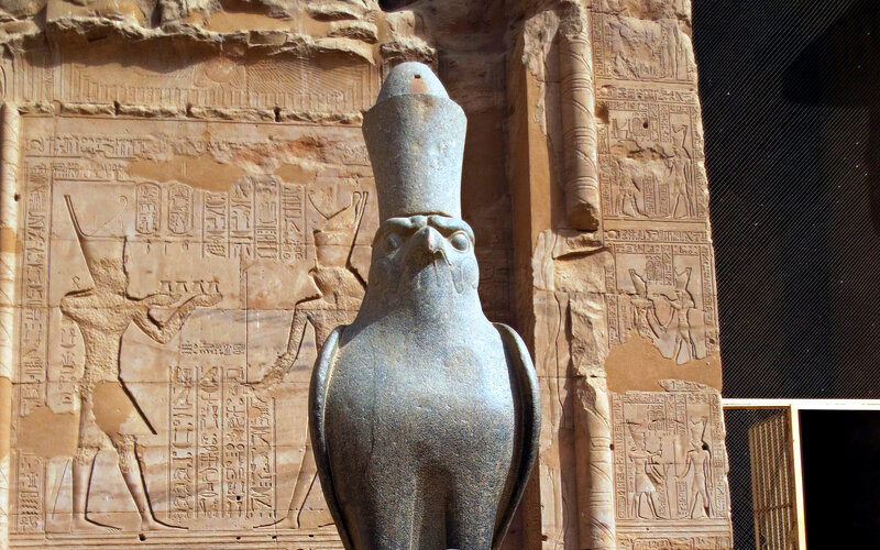 Stone Falcon Statue
