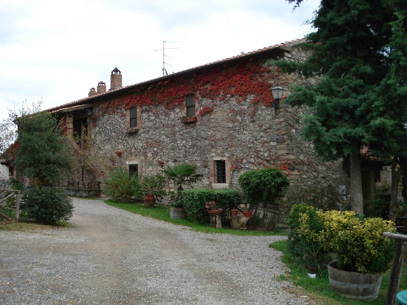 Stone farmhouse with ivy