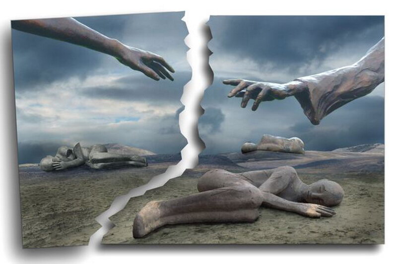 Stone Figures on Desert