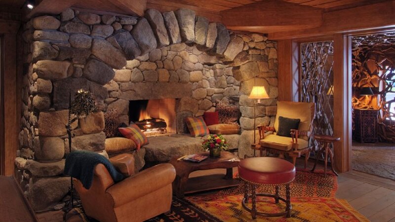 Stone Fireplace Room