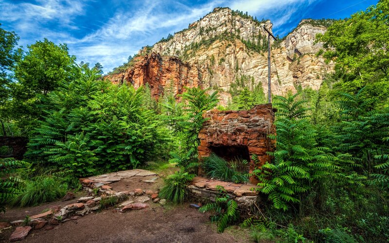 Stone Fireplace Ruins