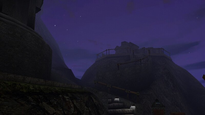 Stone Fortress at Night