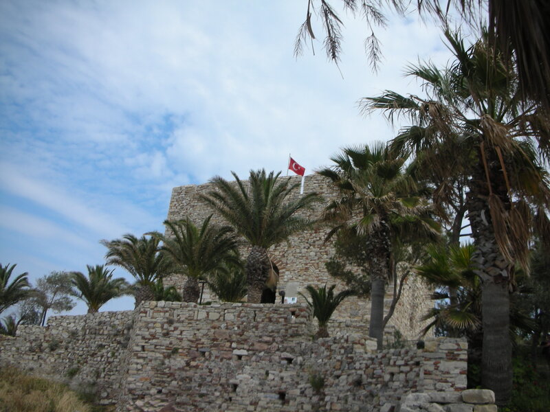 Stone Fortress with Flag