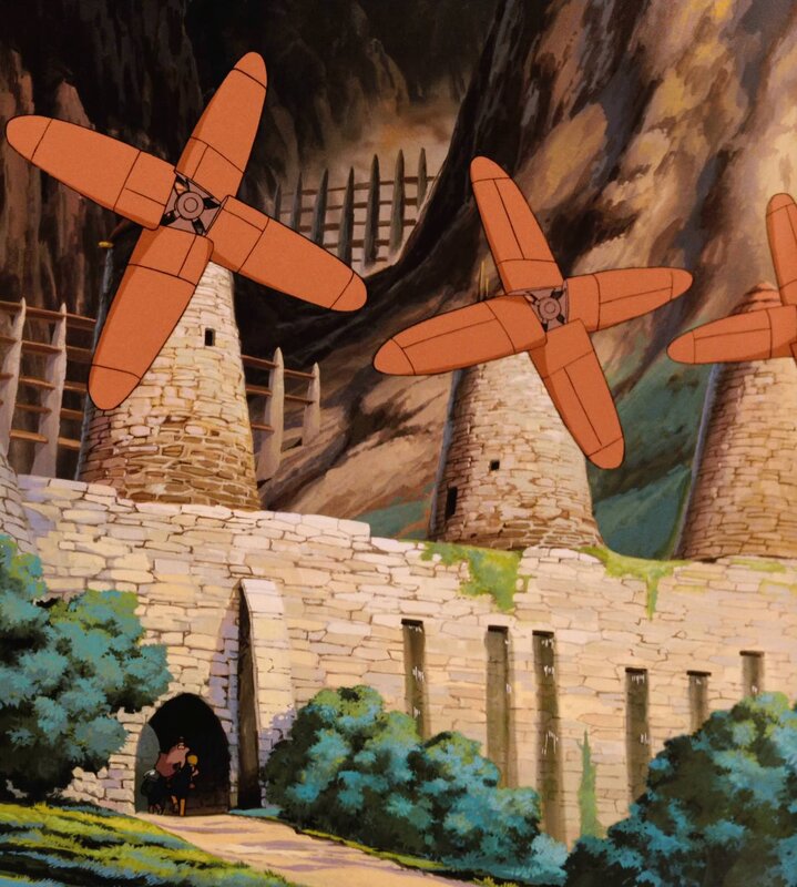 Stone Fortress with Windmills