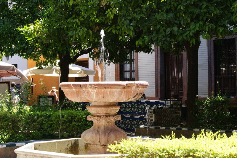 Stone Fountain in Garden — Green, Serene, Afternoon