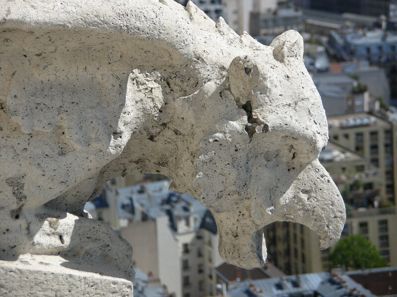 Stone Gargoyle Head