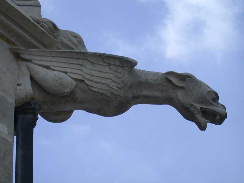 stone gargoyle on building