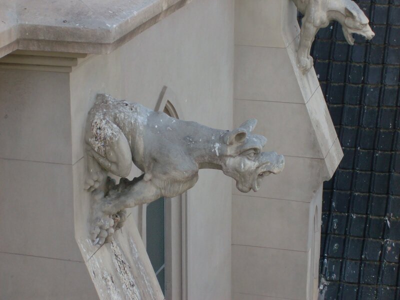 stone gargoyle on building