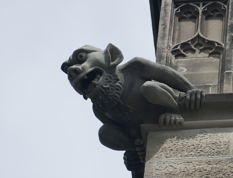 stone gargoyle on building