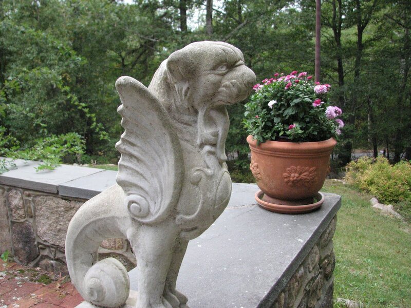 Stone Gargoyle Statue — Gray, Serene
