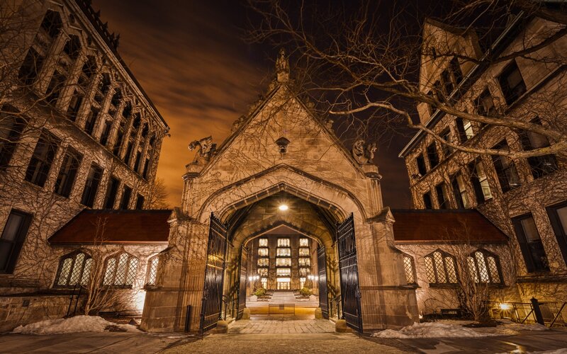 Stone Gate at Night