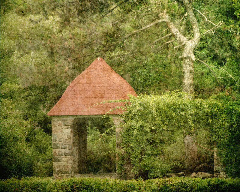 Stone Gazebo in Garden