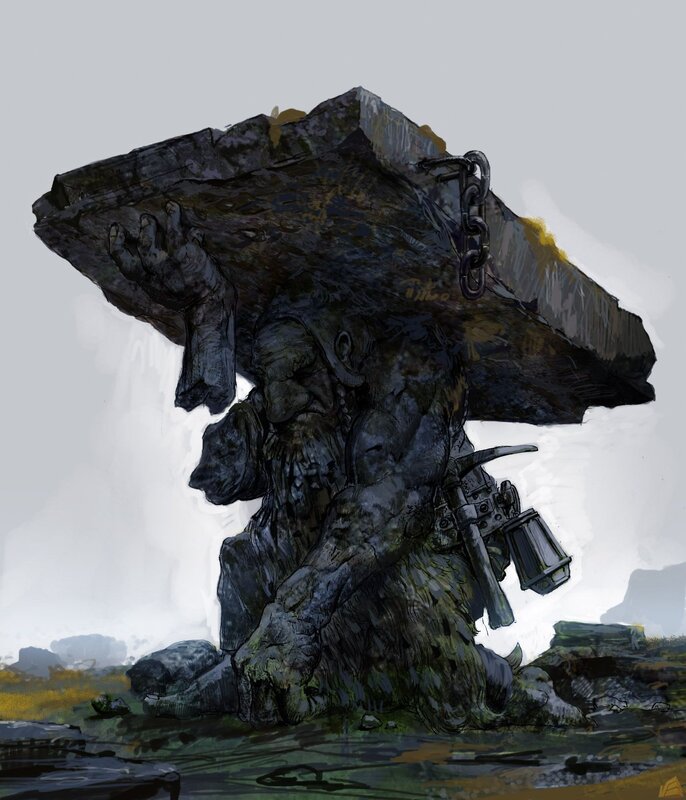 stone giant carrying a boulder