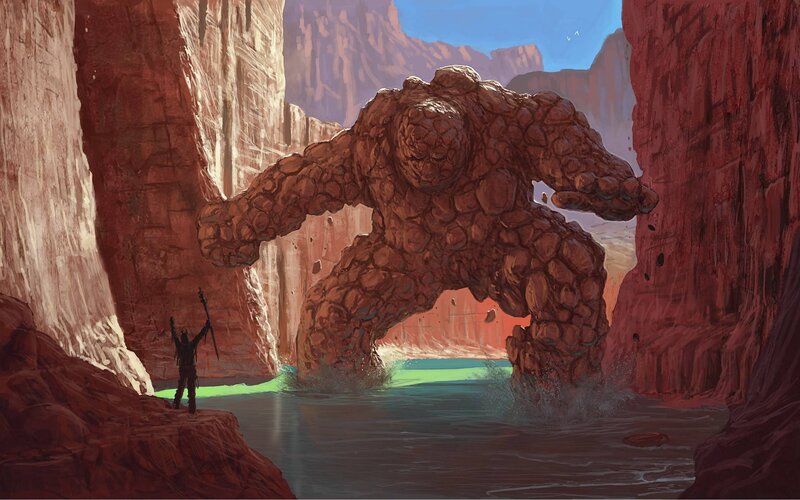Stone Giant in Canyon — Red