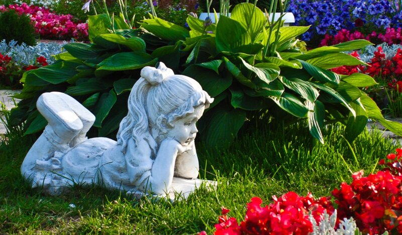 Stone Girl Statue