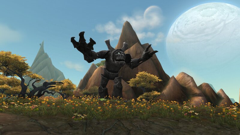 Stone Golem Statue — Blue