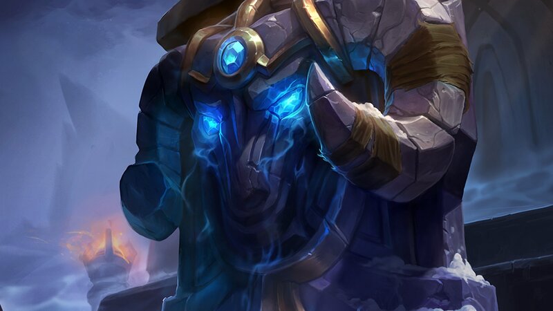 Stone Golem with Blue Energy