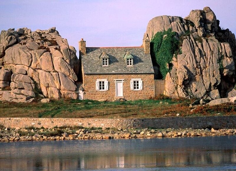 Stone House Between Rocks