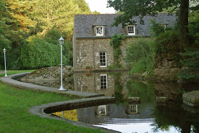 Stone House by Pond — Green